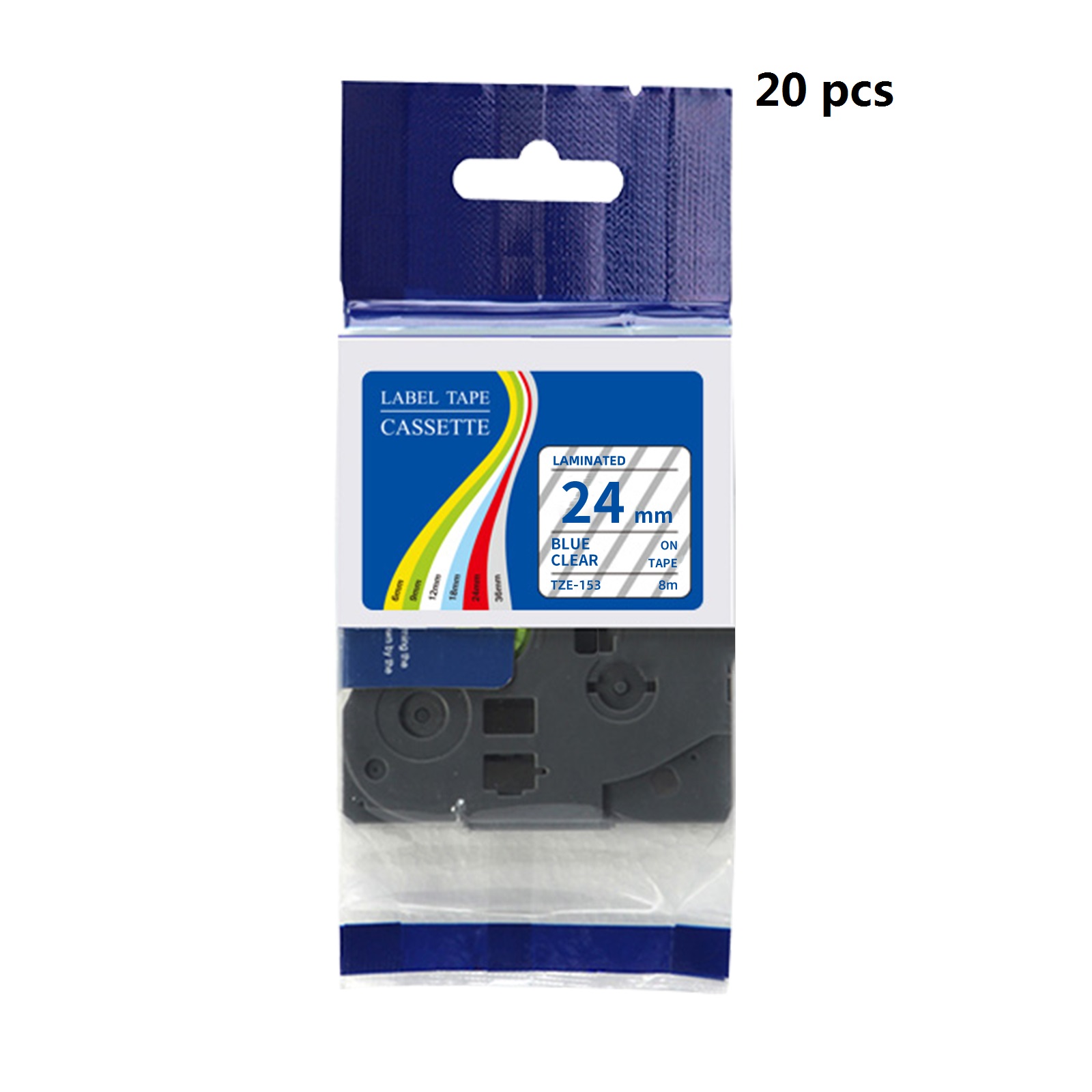 Label Printer Tape - Pacote com 20 fitas de etiquetas