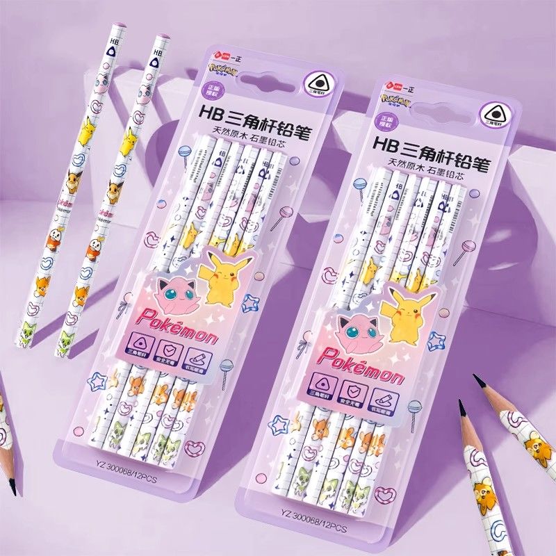 Stationery Supplier - Lápis de Madeira Triangular Pokémon 2B,