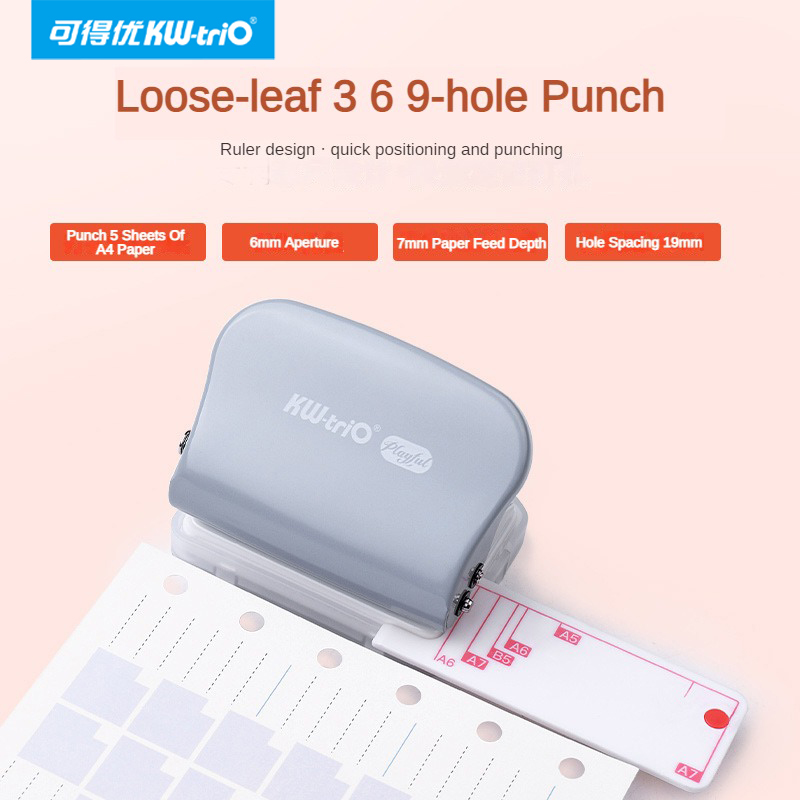 Paper Punch 3 Hole - Kw-trio a5 b5 a6 3 furos