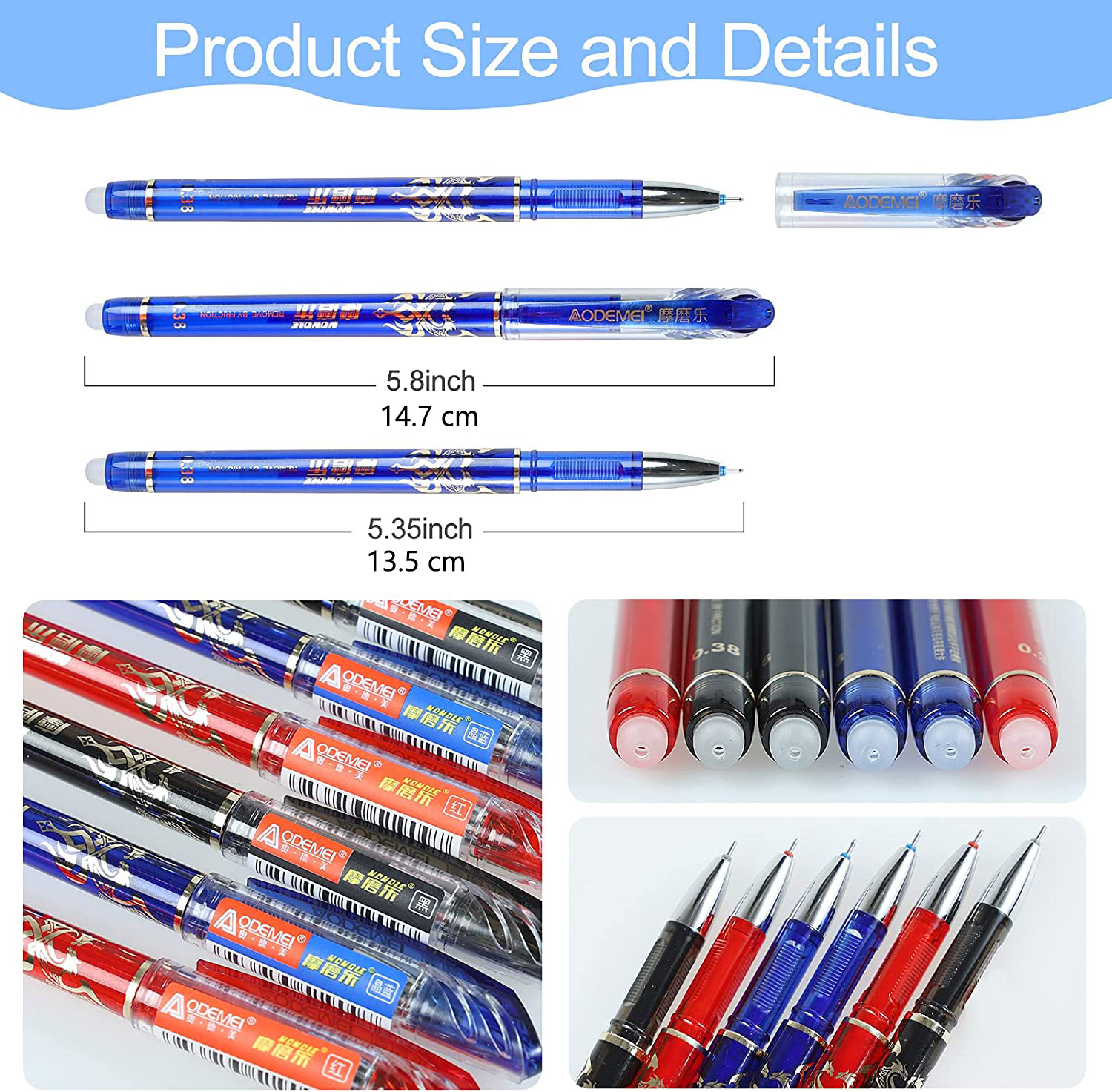 Canetas de gel apagáveis, pret - Gel Ink Pen Set avaliação e preço