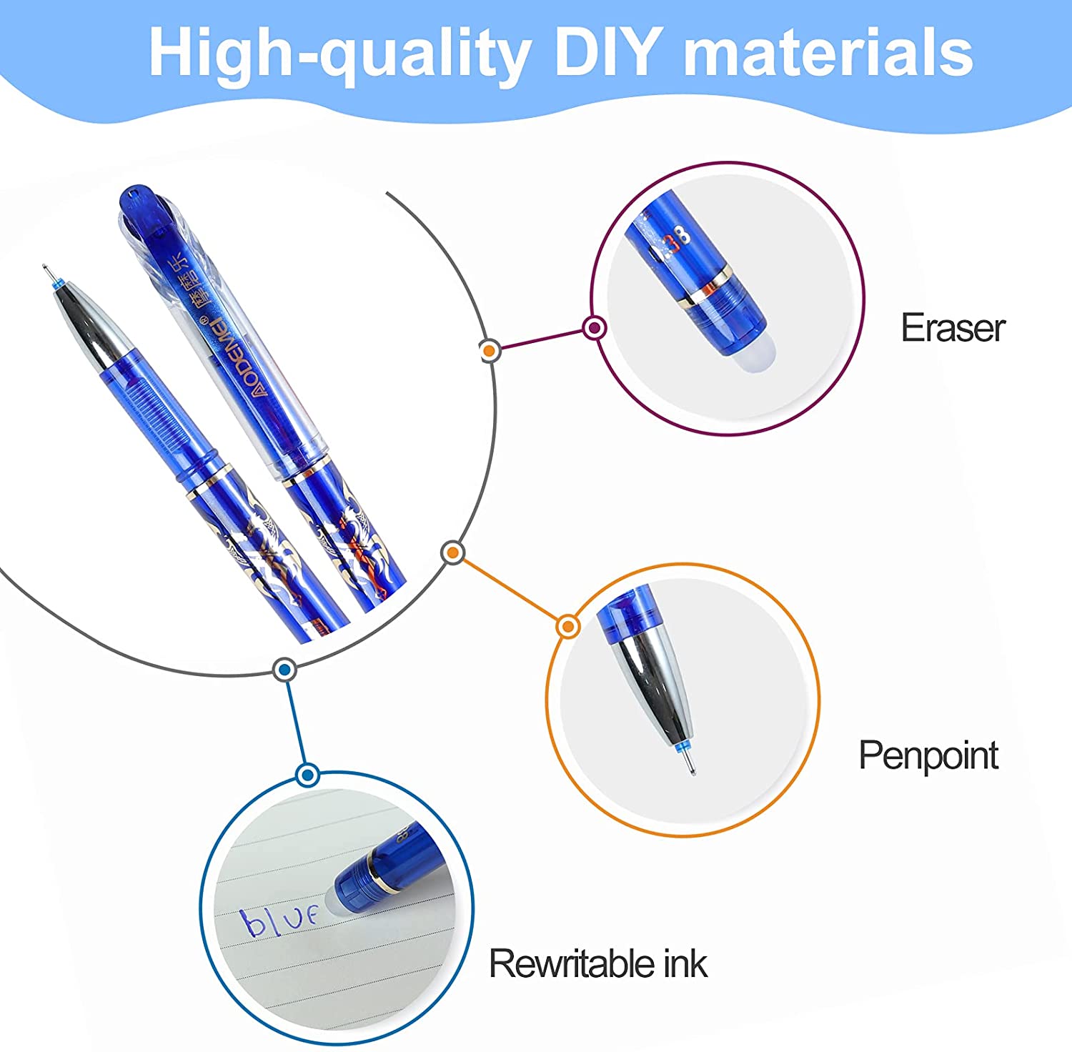 Canetas de gel apagáveis, pret - Gel Ink Pen Set avaliação e preço