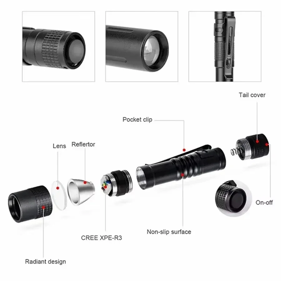 1-4 pçs mini portátil led cane - Stationery Supply avaliação e preço