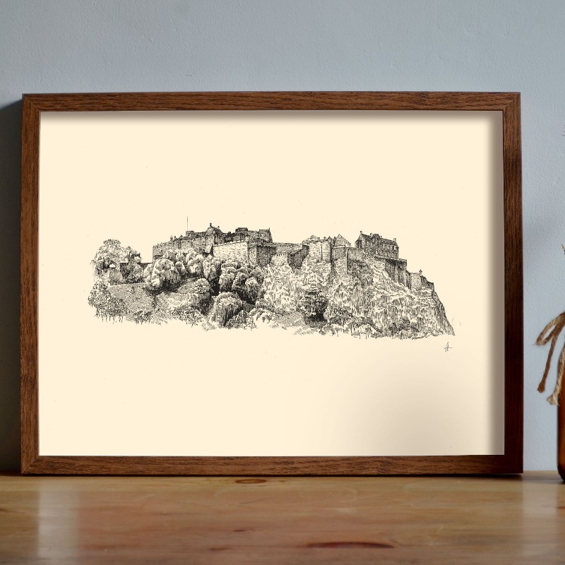 Pôster Vintage do Castelo de E - Fountain Pen Ink avaliação e preço